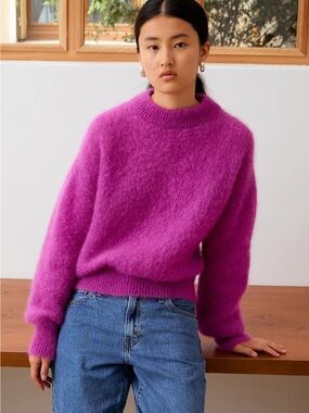 surprise jane mohair sweater size 3 medium fushia